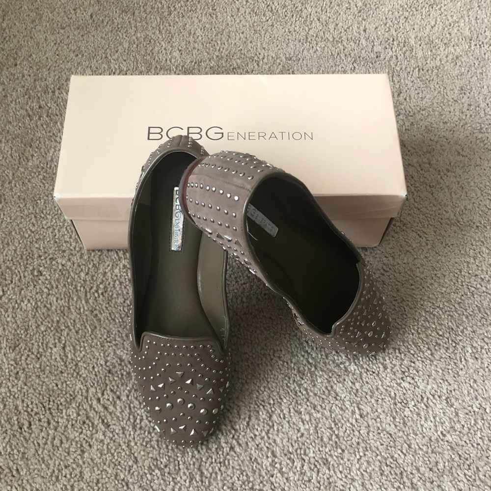 BCBG Studded Flats Dark Slate (7)